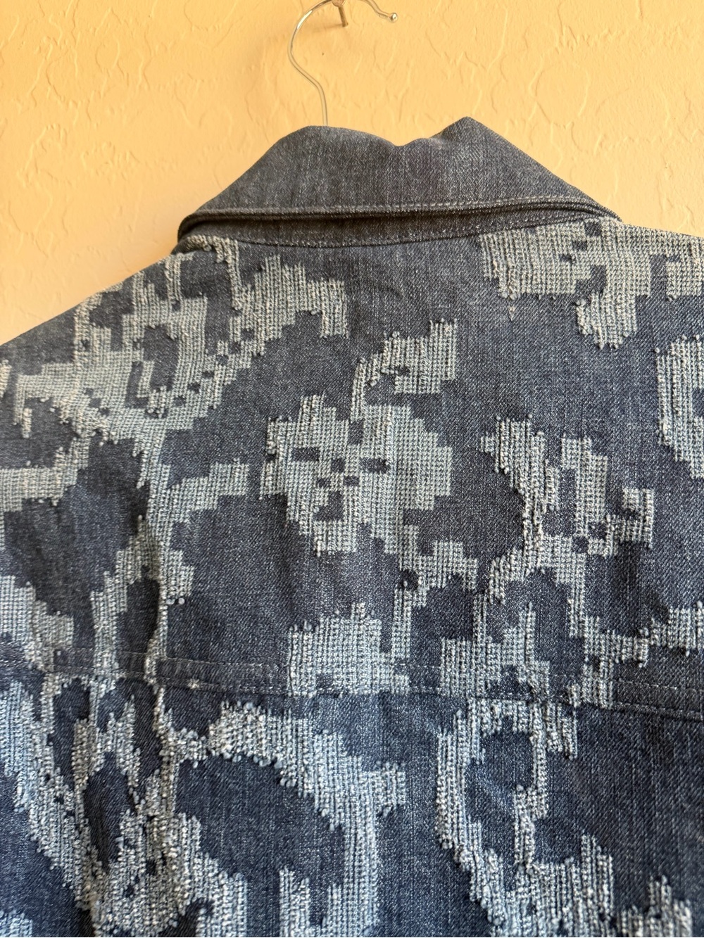 rag & bone Blue Patterned Denim Jacket - Picture 4 of 6